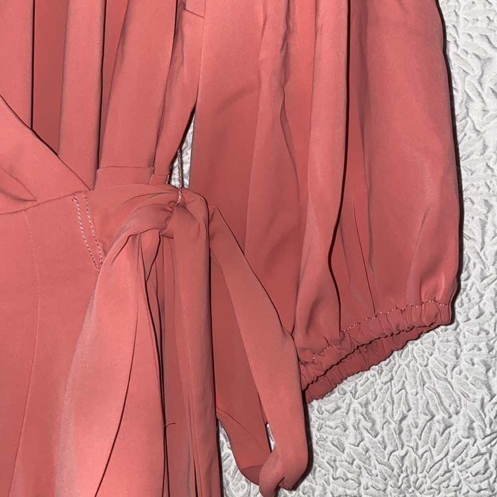STANDARDS & PRACTICES Double Georgette Ruffles Wrap Midi Dress - Picture 8 of 14